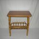 Rattan side table from the 1950s