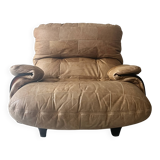 Marsala natural leather armchair by Michel Ducaroy for Ligne Roset, 1970