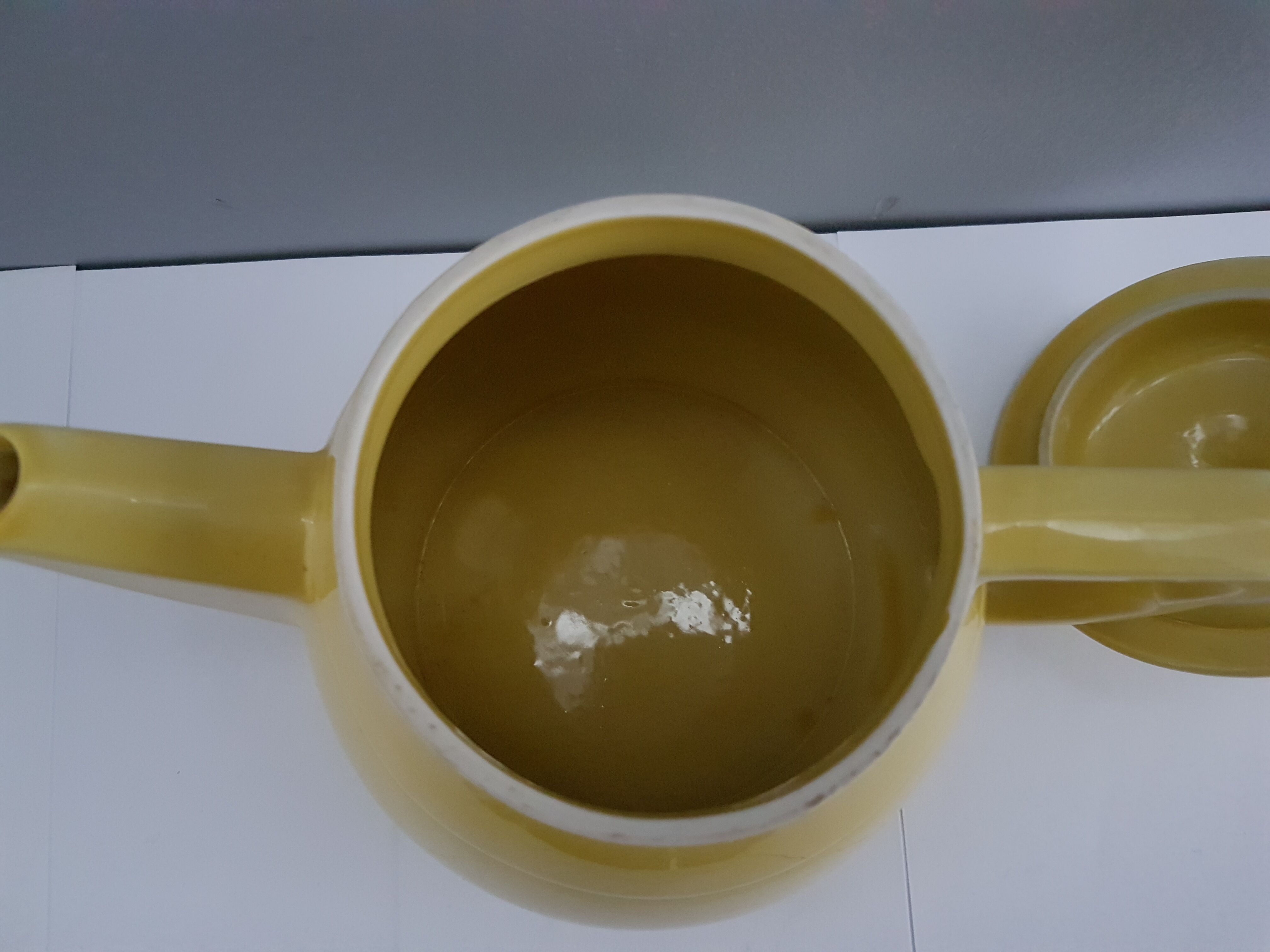 Vintage ceramic yellow coffee maker