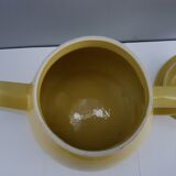 Cafetière jaune en céramique vintage