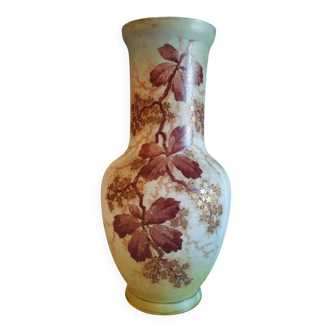 Vase en verre peint