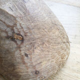 Brutalistic oval wood dish