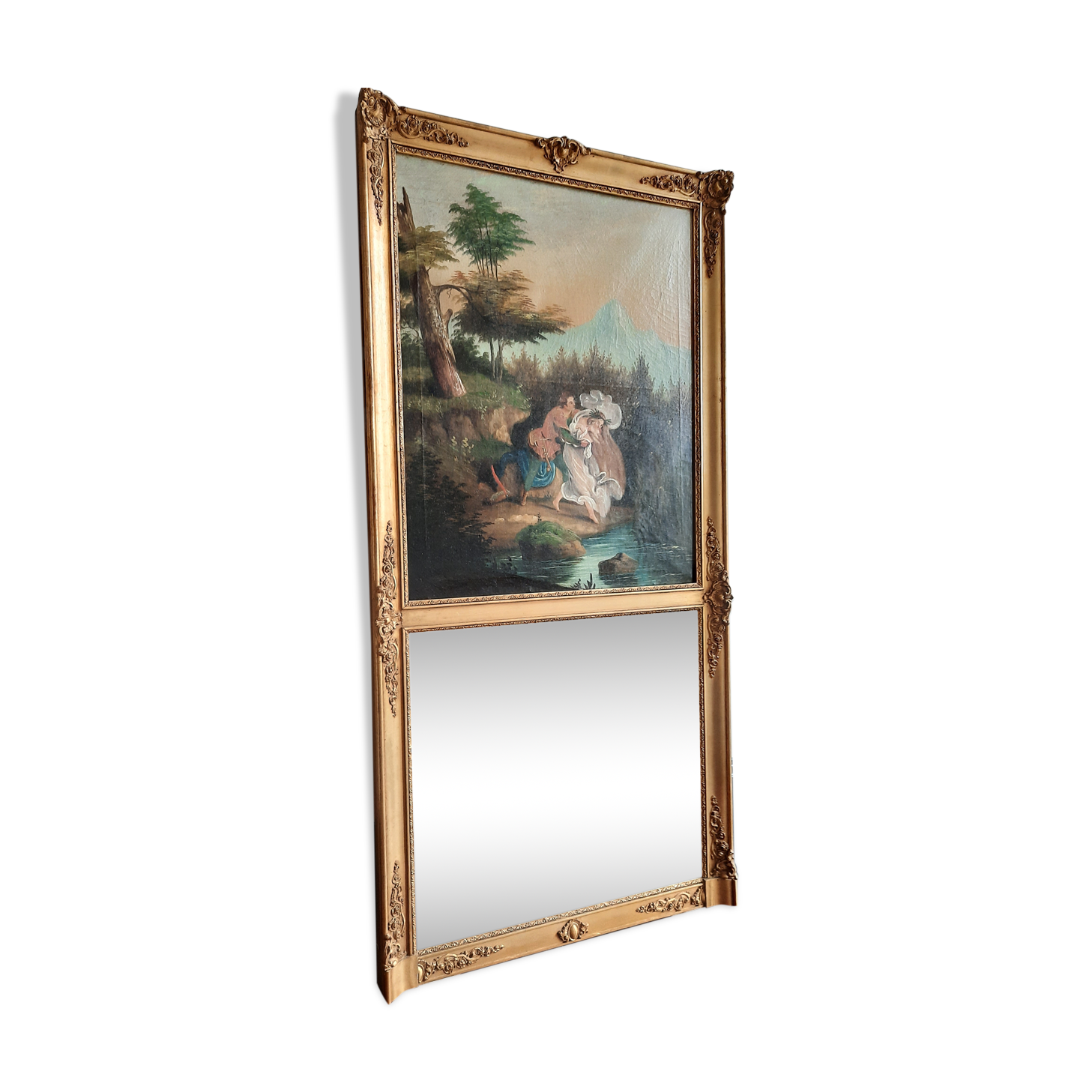 19th century trumeau 80x160cm