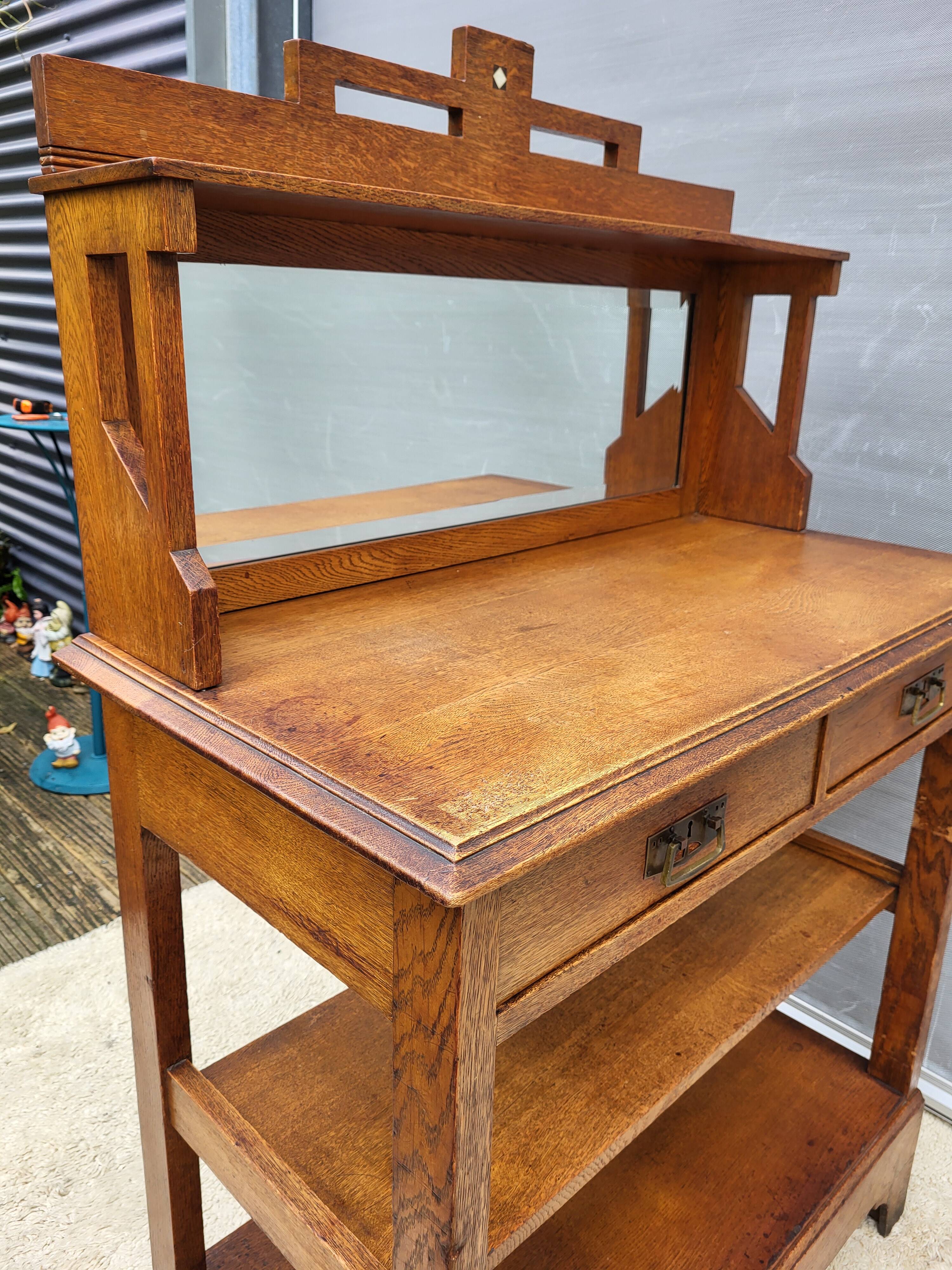 Art Nouveau 1900 Arts & Crafts Serving Trolley