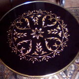 Vintage round coffee table in 60s formica