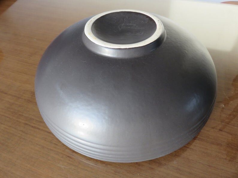 St Clement's matte black ceramic vase from the 1960s