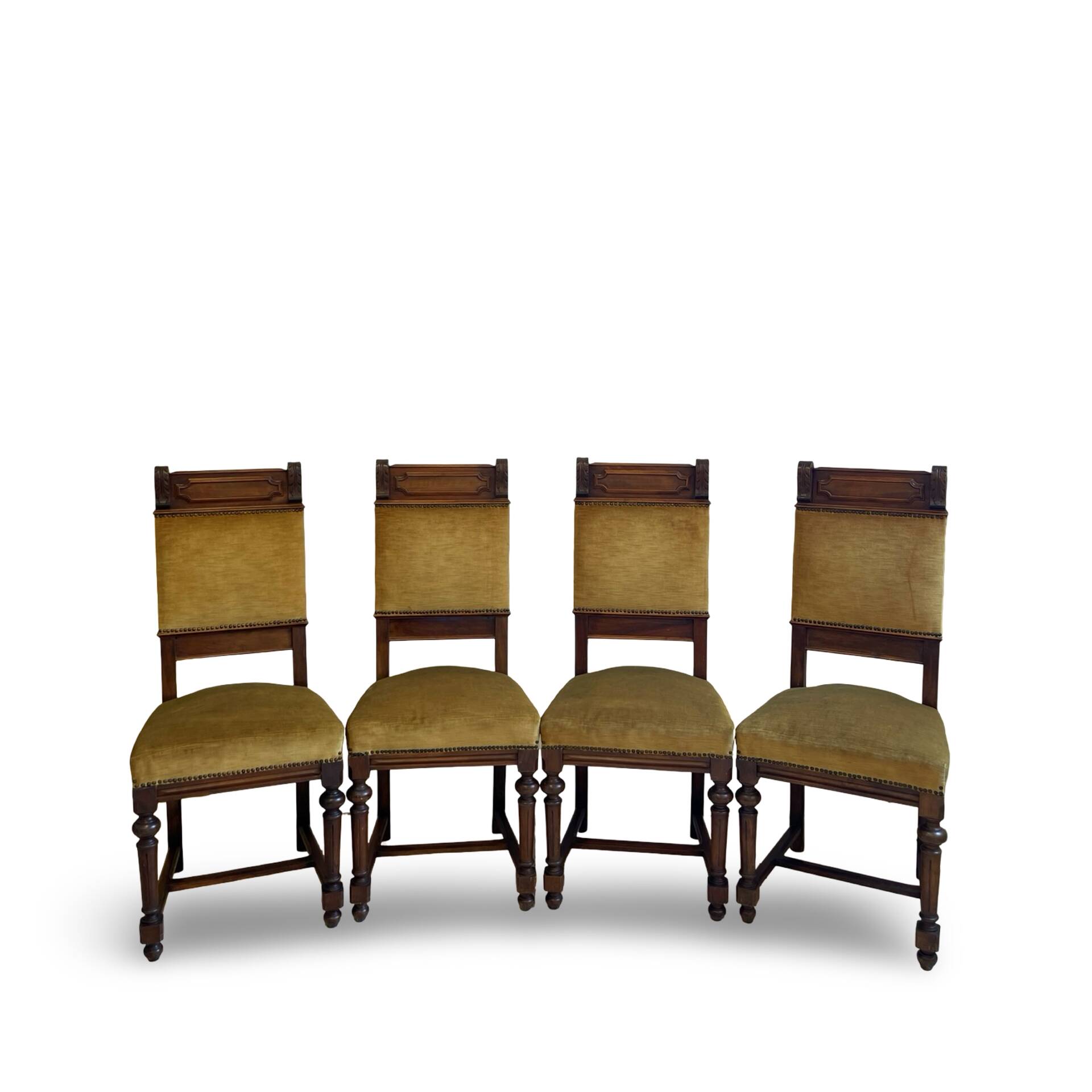 four Victorian dining chairs