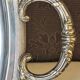 Silver metal serving tray