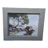Oil on canvas, coastal landscape