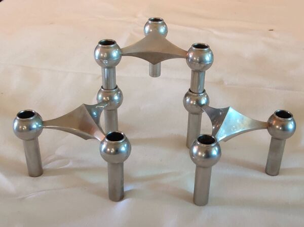 3 anciens bougeoirs Nagel design années 1960