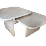 70s travertine nesting tables