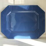 Grand plat de service octogonal bleu XL