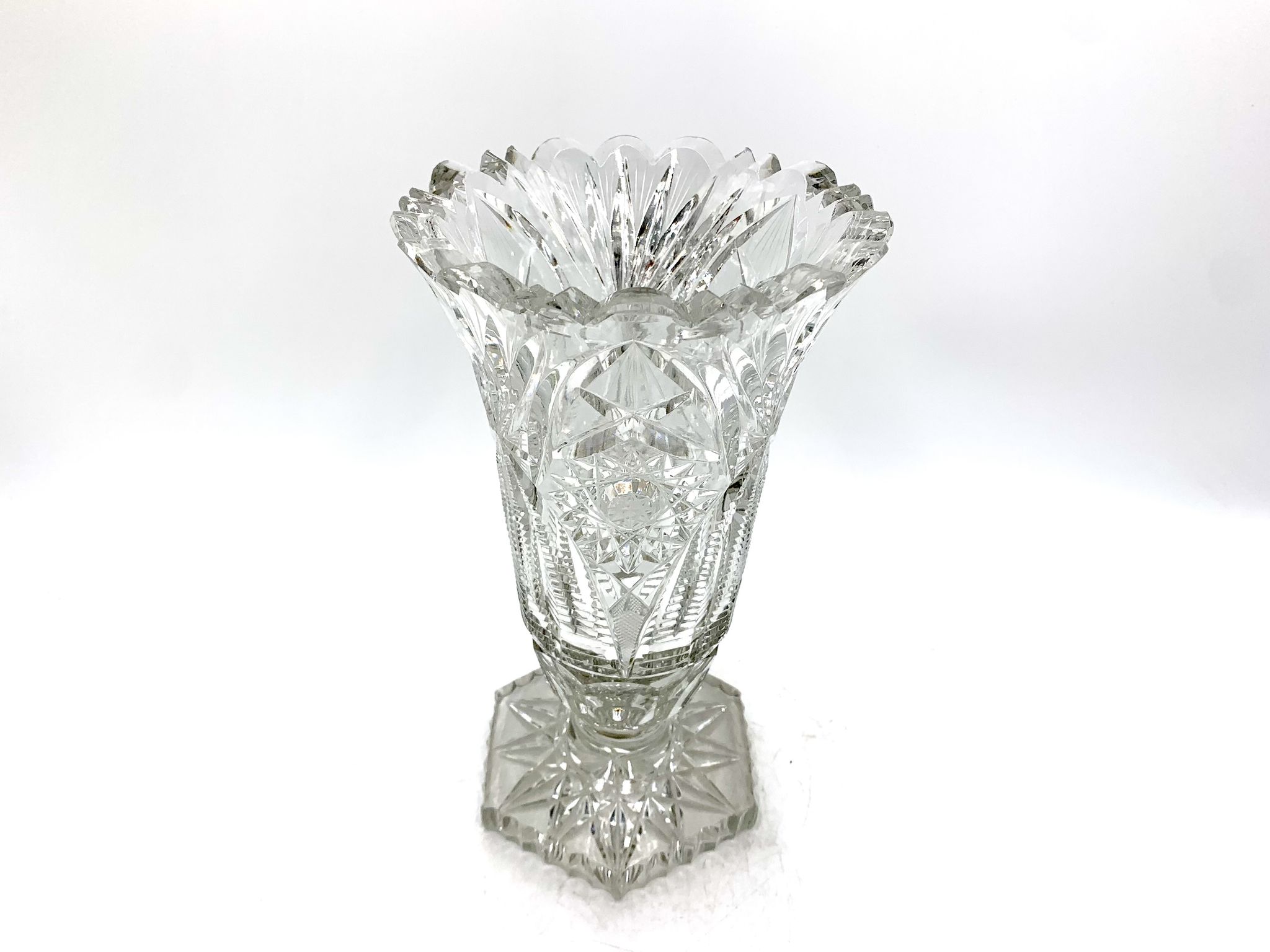 Midcentury Crystal Vase, Poland, 1960