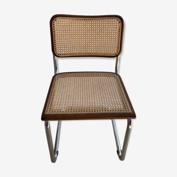 Chair cannage and wood design Cesca B32 Marcel Breuer