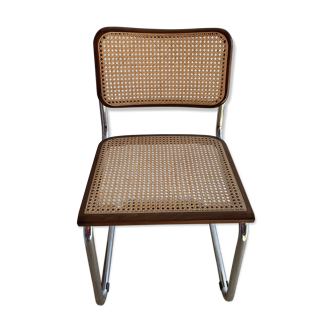 Chaise cannage et bois design Cesca B32 Marcel Breuer