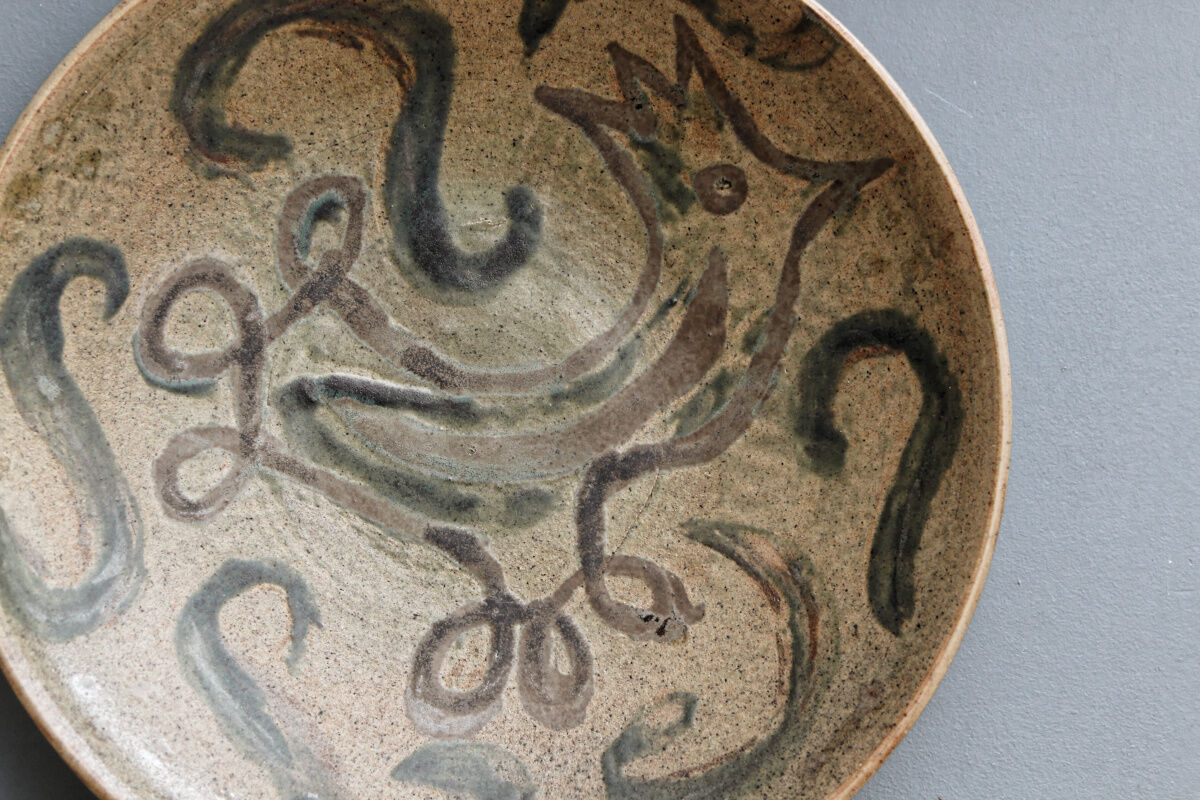 Plate in earthenware - rooster- Warluis France