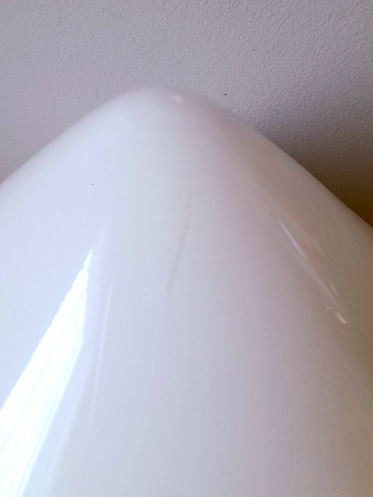 Vintage white Murano blown glass mushroom lamp