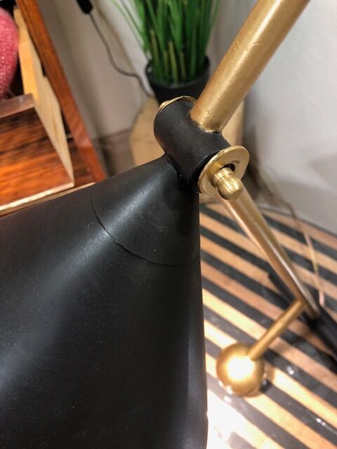 Table lamp black gold