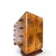 Walnut burl commode, Italian Art Deco, 1940s.