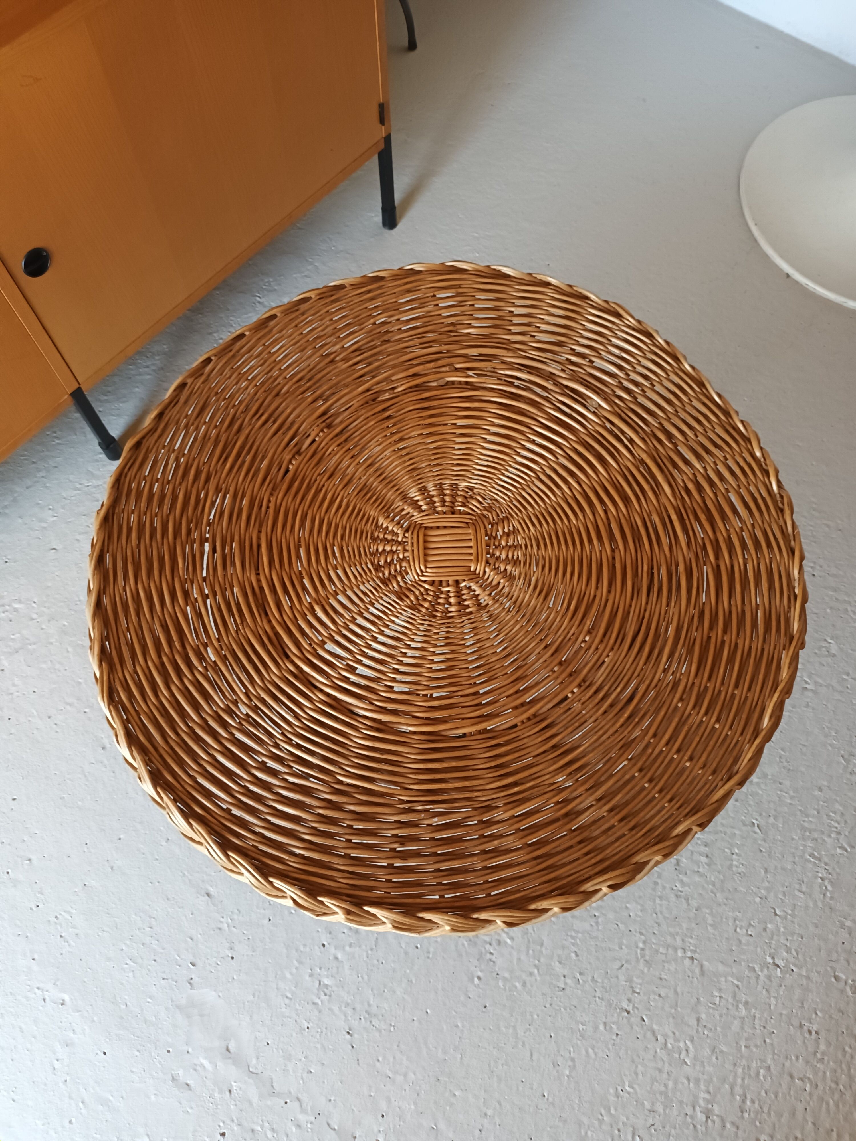 Vintage wicker coffee table