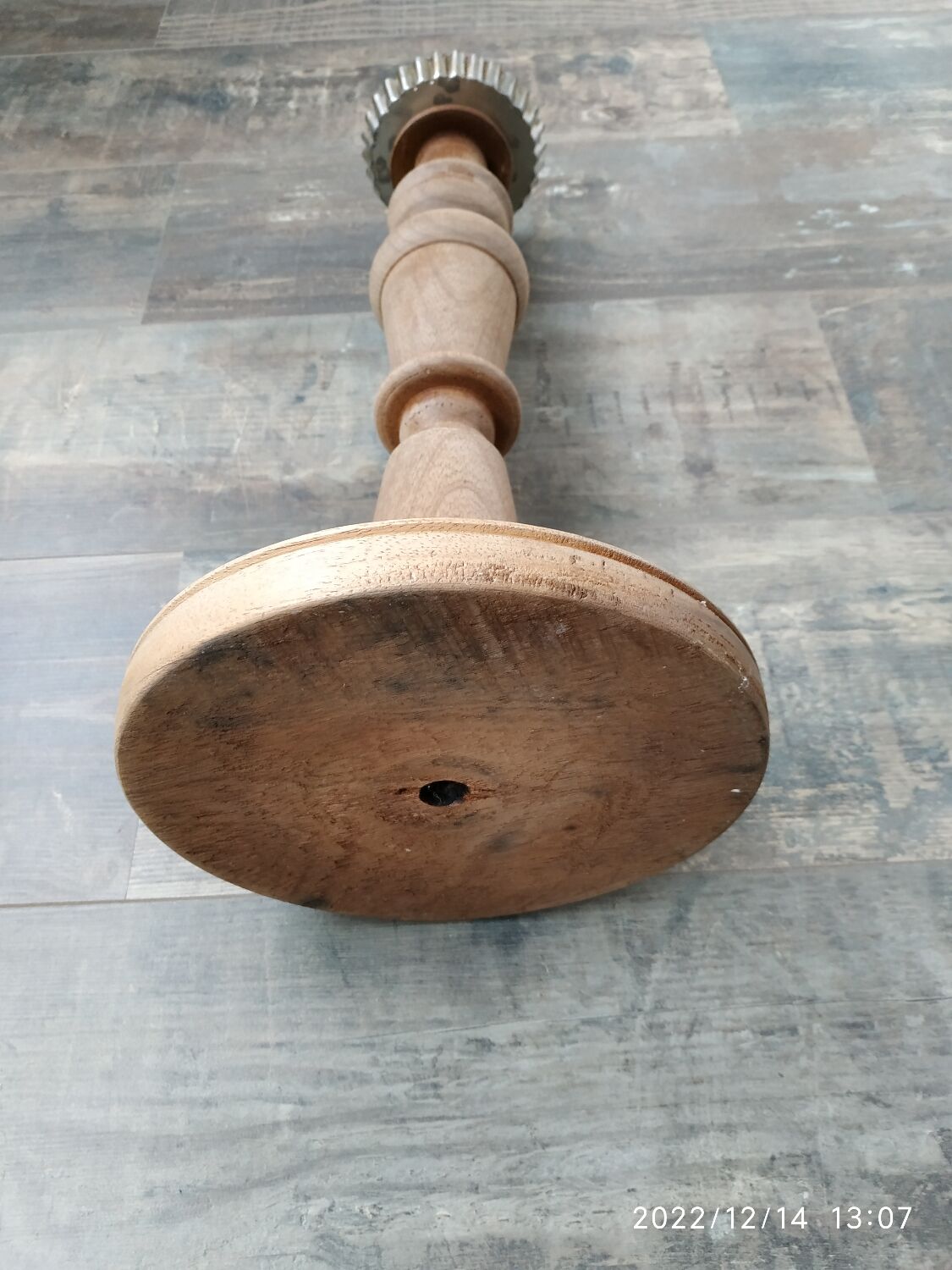 Wooden candle holder