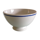 Old white bowl with blue gien porcelain eder