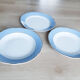 Round faience serving dishes from Lunéville KG, antique French, 50s