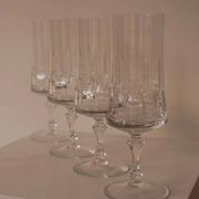 Crystal champagne glasses from France, set of 4