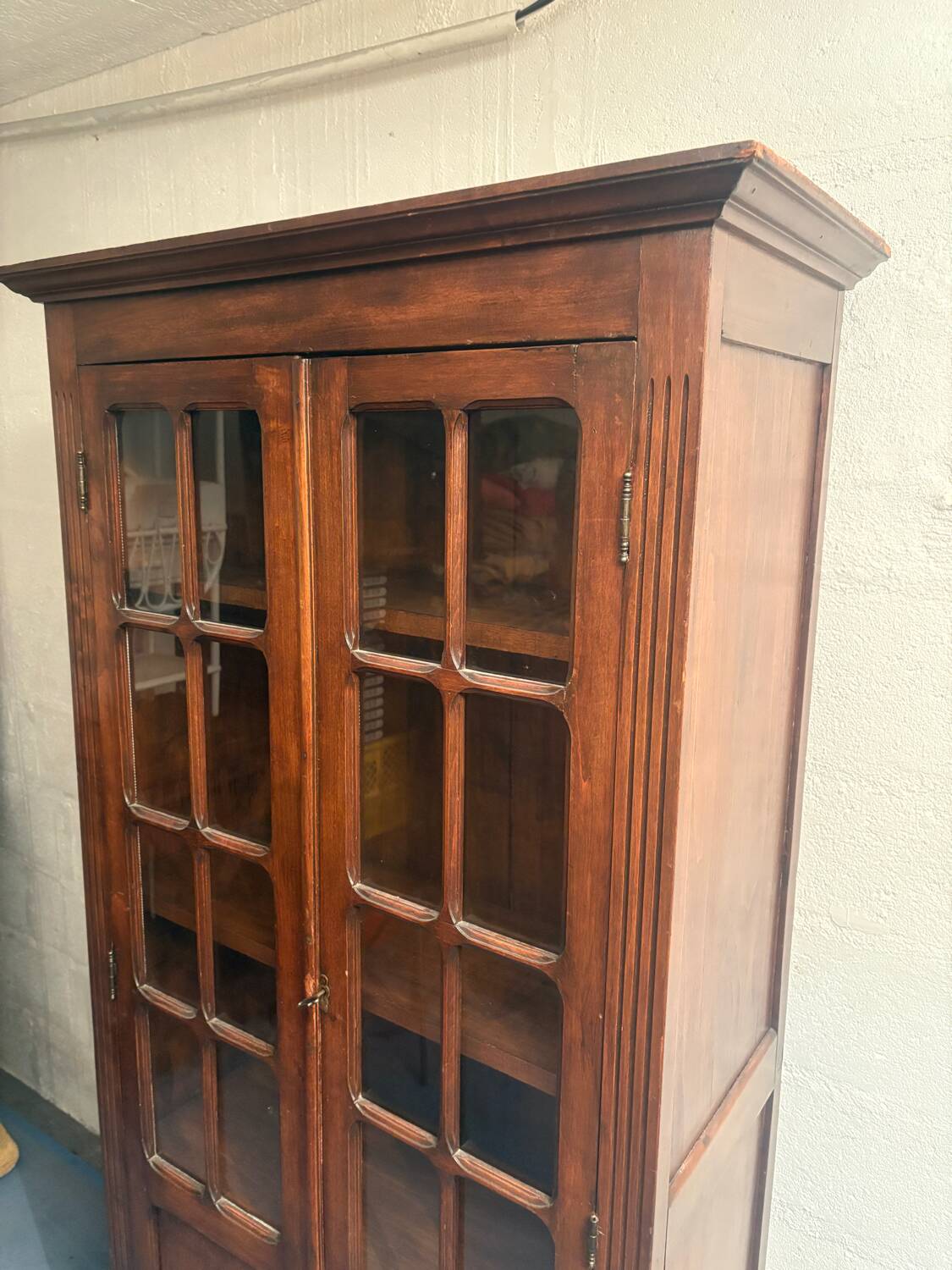 Antique glass dresser
