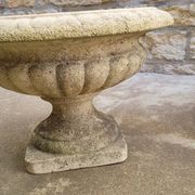 Pair of medicis vases in old reconstituted stone 1950s