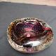 Purple bubble glass ashtray