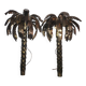 Palm tree brass wall lights