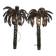 Palm tree brass wall lights