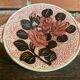 Old Plate VALLAURIS Polychrome Ceramic Flower Decor Vintage