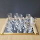 60's chiseled stemmed glasses