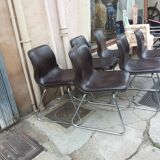Set of 6 ergonomic chairs circa 1960