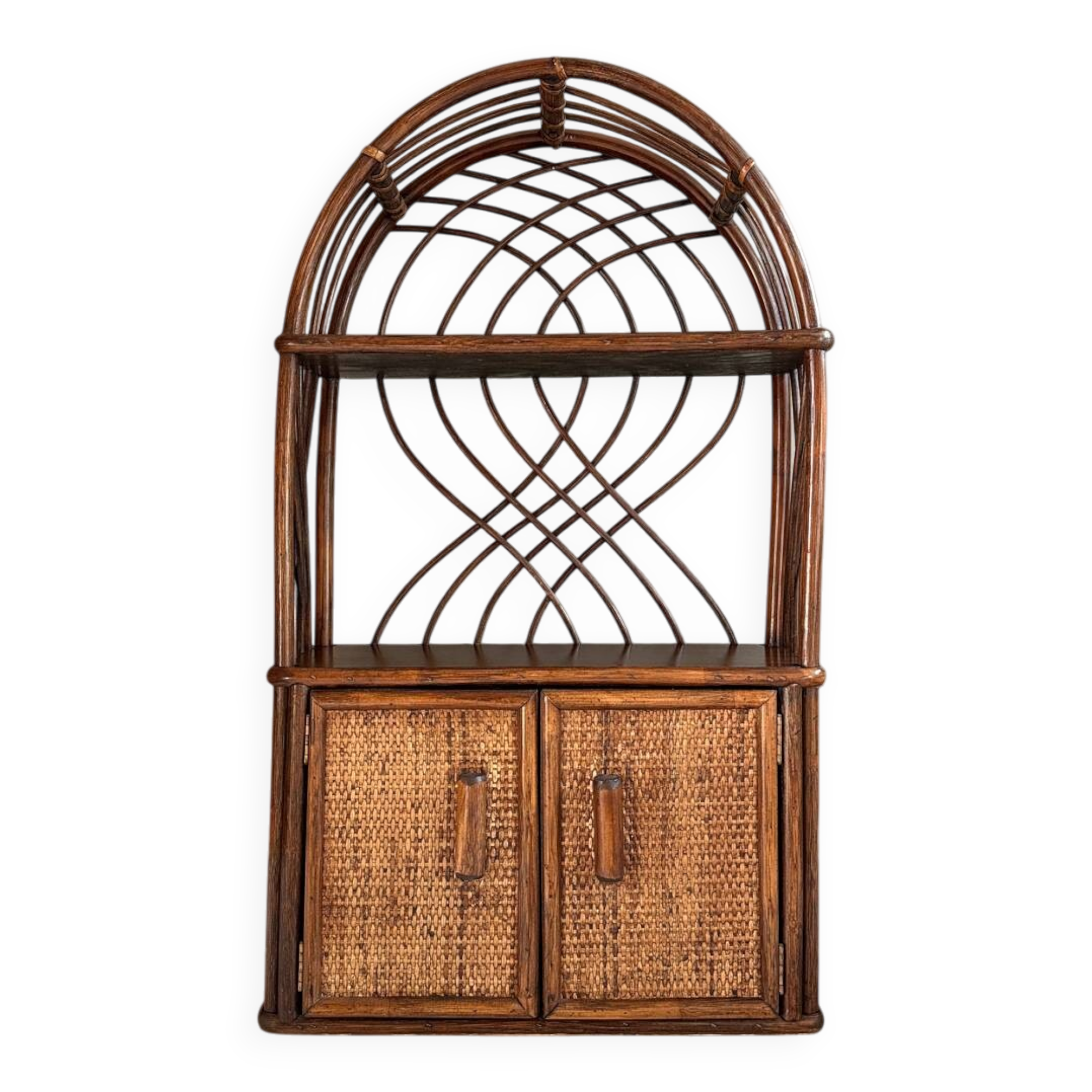 Vintage rattan shelf