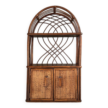 Étagère vintage en rotin