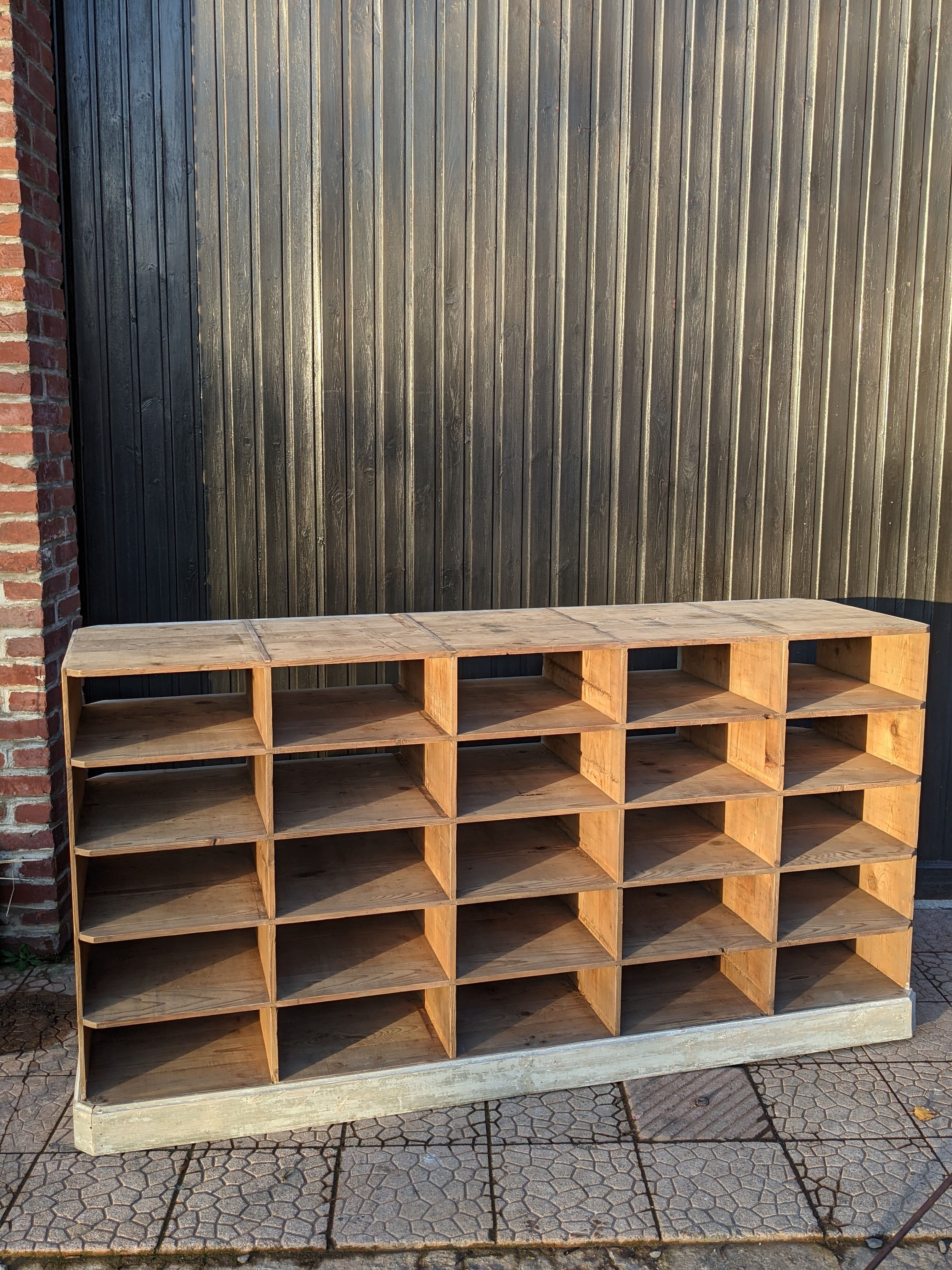 Wooden locker cabinet