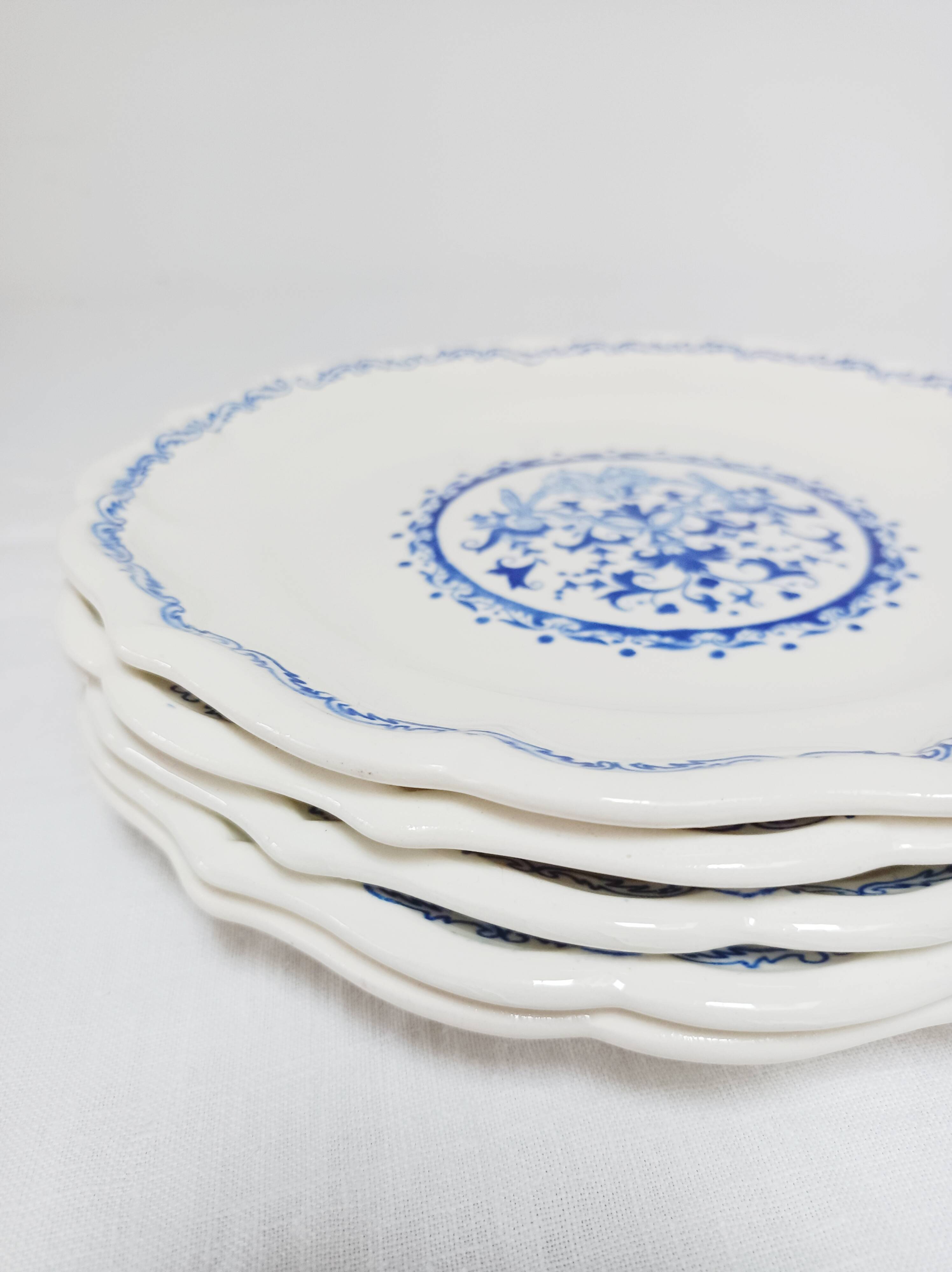 Set of 5 flat plates Gien