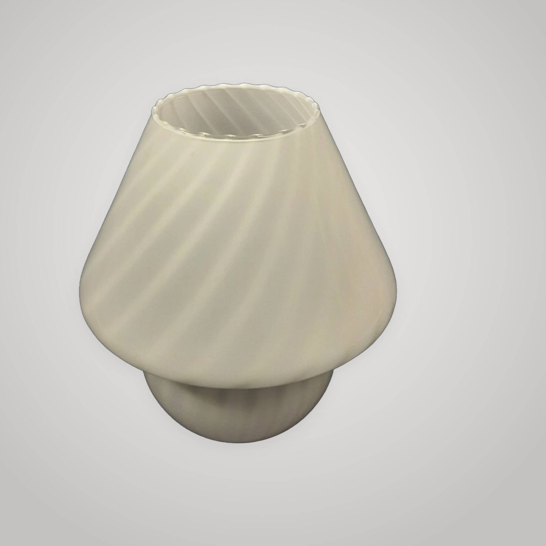 Lampe De Table Design Champignon En Verre De Murano Spirale Vintage Années