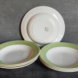 Eight earthenware plates from salins 50s