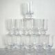 Set of 10 vintage Sèvres crystal glasses, 1970s