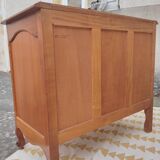 Small cherry crossbow chest of drawers, Regency/Louis XV style