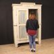 Antique lacquered and gilded Italian wardrobe in Louis XVI style from 19th century