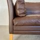 MID CENTURY VINTAGE DANISH MOGENS HANSEN 3 PERSON SOFA IN COCO BROWN LEATHE
