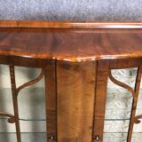 Walnut chippendale showcase - 1930s