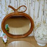 Mirror Apple rattan & bamboo