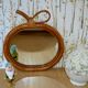 Mirror Apple rattan & bamboo