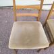 Set of 4 Scandinavian chairs in wood and fabric.